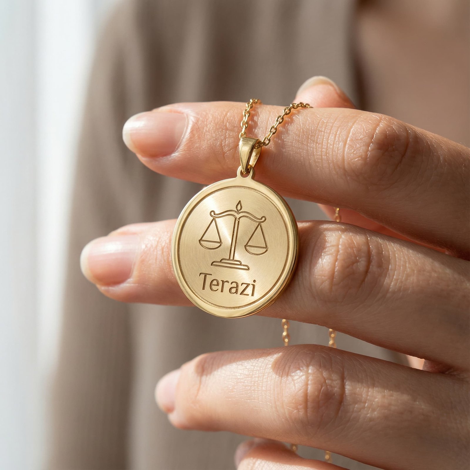 Terazi Burcu Kolye