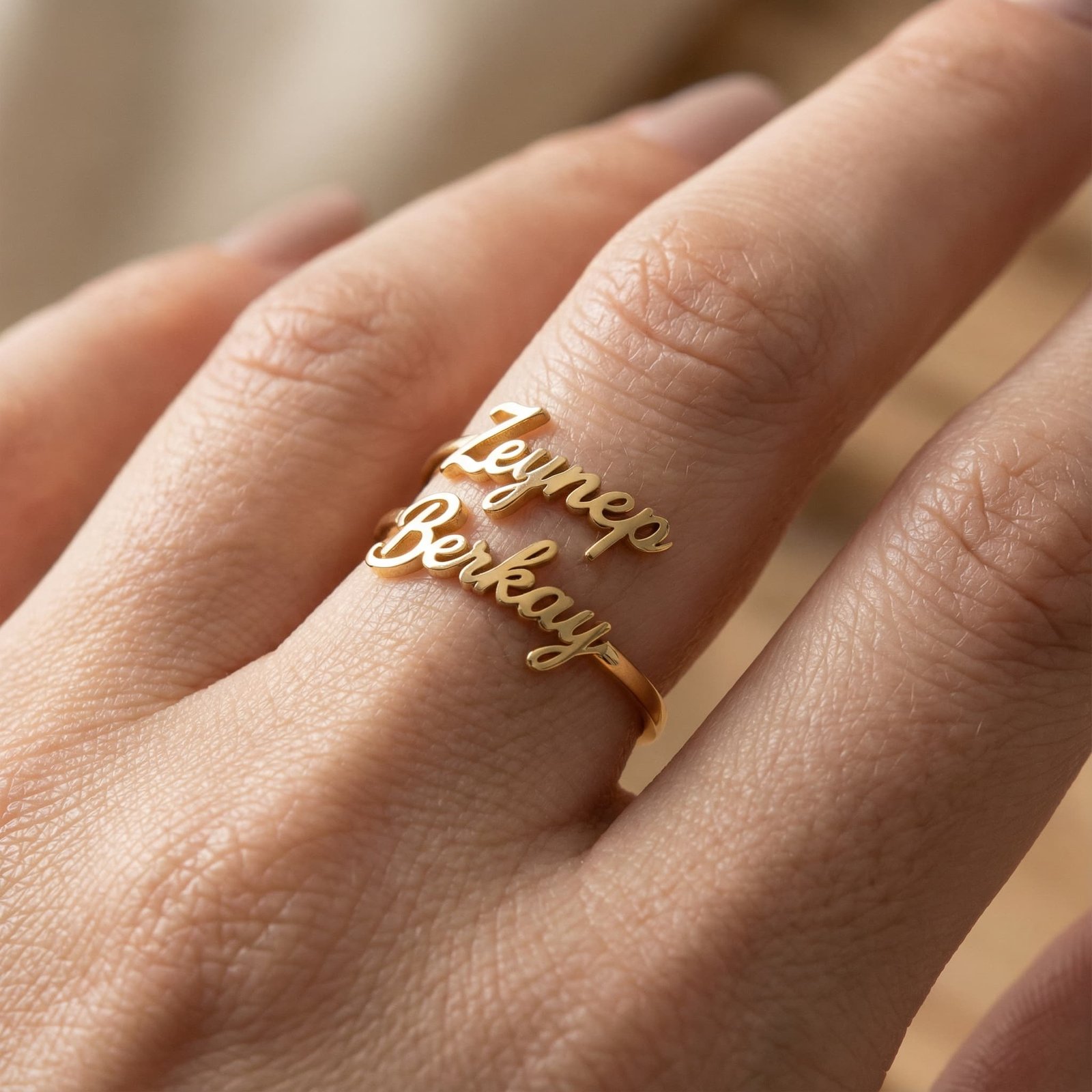 Kişiye Özel İki İsimli Yüzük